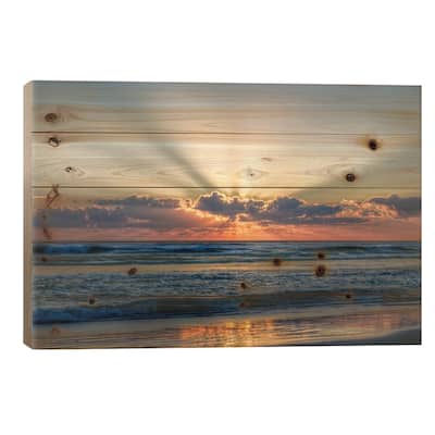 Radiant Dawn Print On Wood by Chuck Burdick - Multi-Color