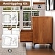 preview thumbnail 8 of 8, Gymax 2PCS 3-Drawer Dresser w/ Metal Support Legs & Anti-tipping Kit