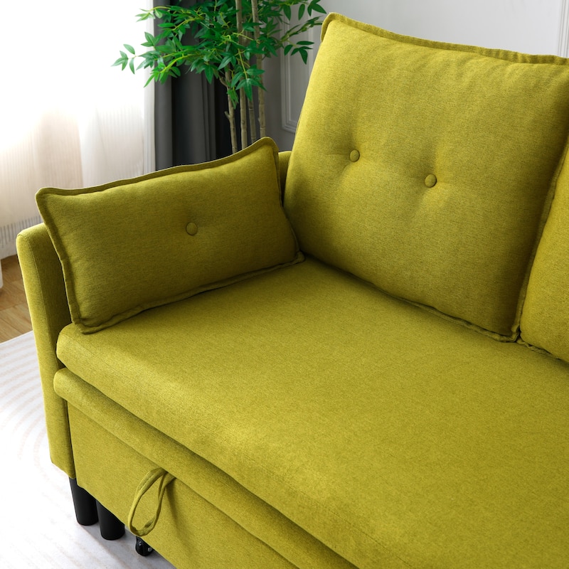 L-shaped Reversible Chaise Sectional Sofa with Storage and Side Pocket