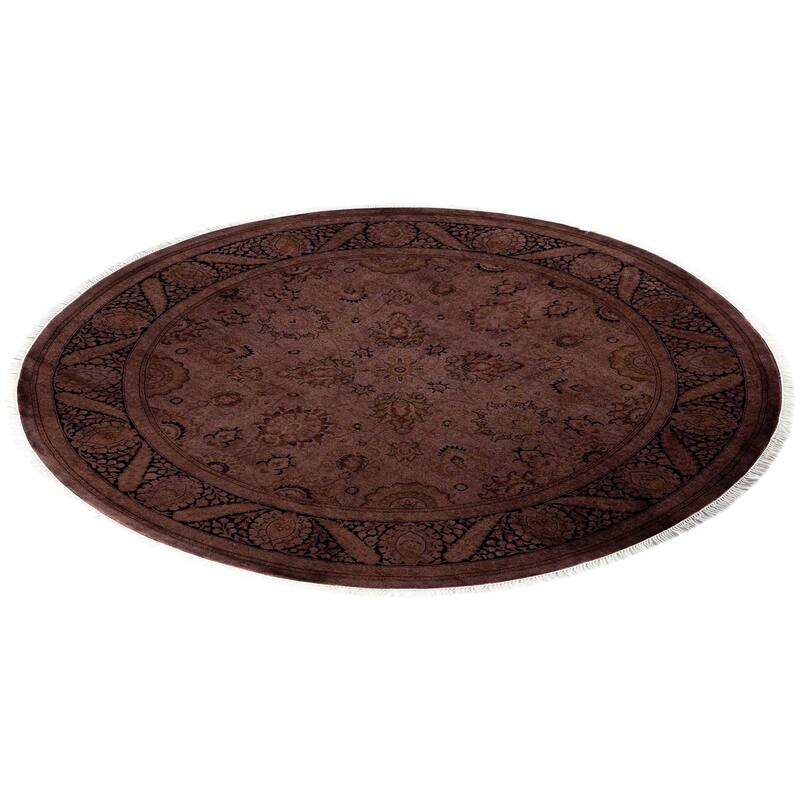 Overdyed One-of-a-Kind Hand-Knotted Area Rug - Brown - 6' 1" x 6' 1"