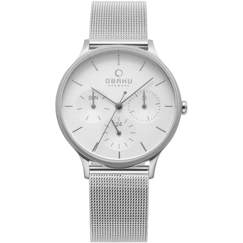 Obaku Women's Lind White Dial Watch - V212LMCIMC - 6 (36)