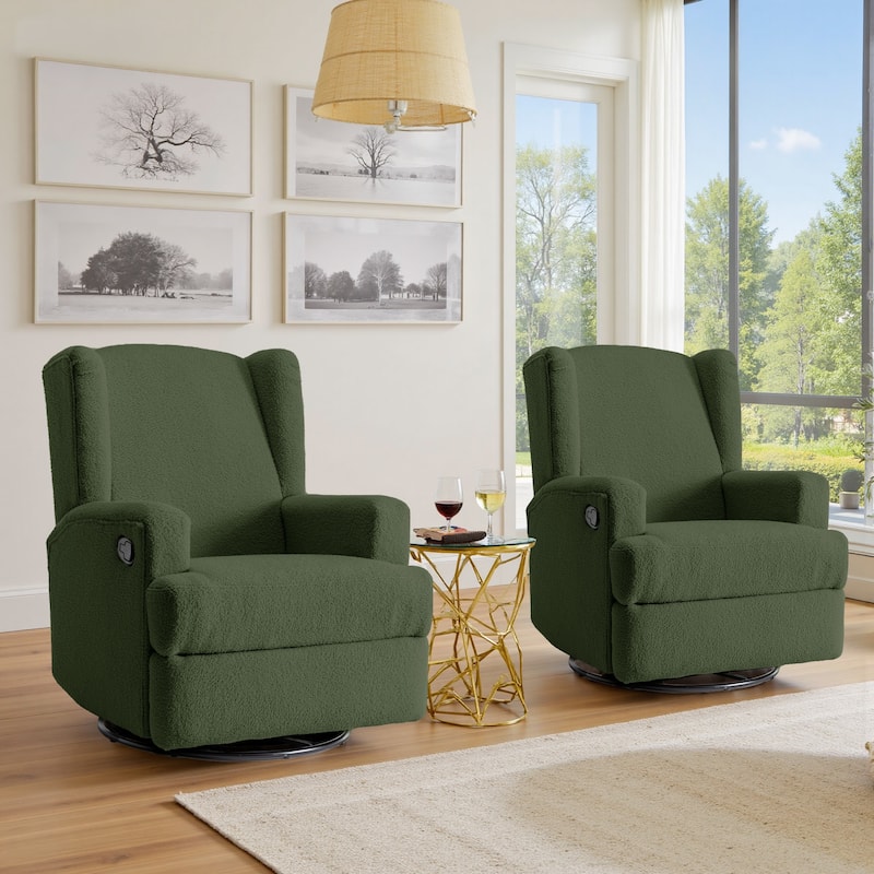 Swivel Glider Rocker Nursery Recliner Chair set of 2