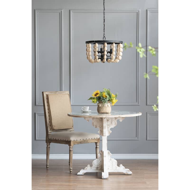 4 - Light Wood Chandelier