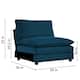 Option Blue Armless Seat+Toss Pillow