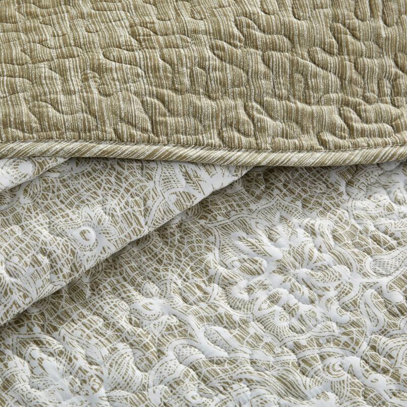 Serenta Emma 5 Piece Printed Quilt Bedspread Coverlet Set