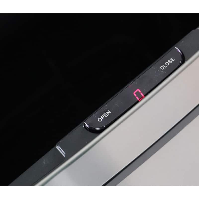 Hanover 62-Liter / 16.4-Gallon Trash Can with Dual Bins and Sensor Lid in Stainless Steel