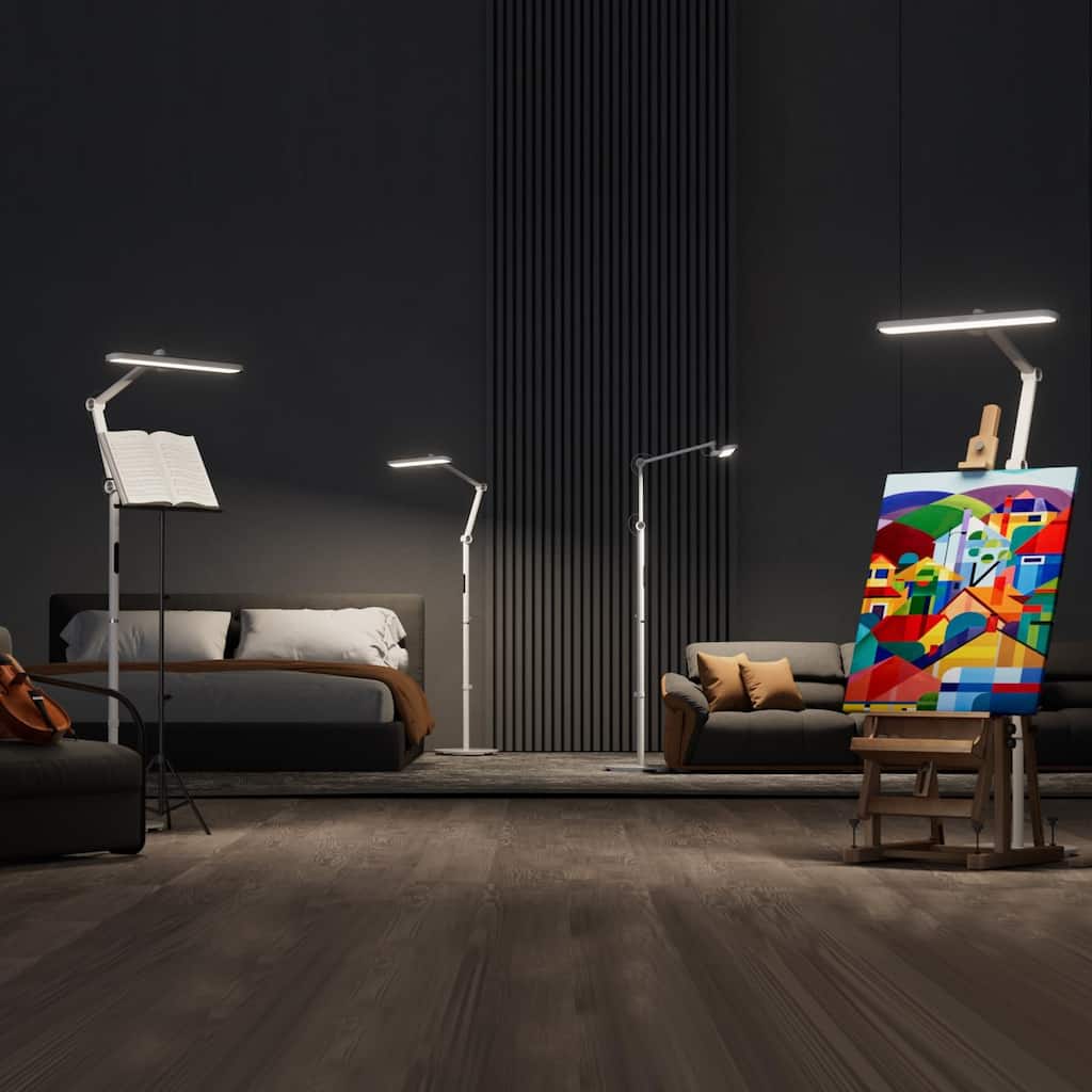 Honeywell Sunturalux™ Eye Caring LED Floor Lamp – 5000K Dimmable, Tall Lampara for Home Office Living Room