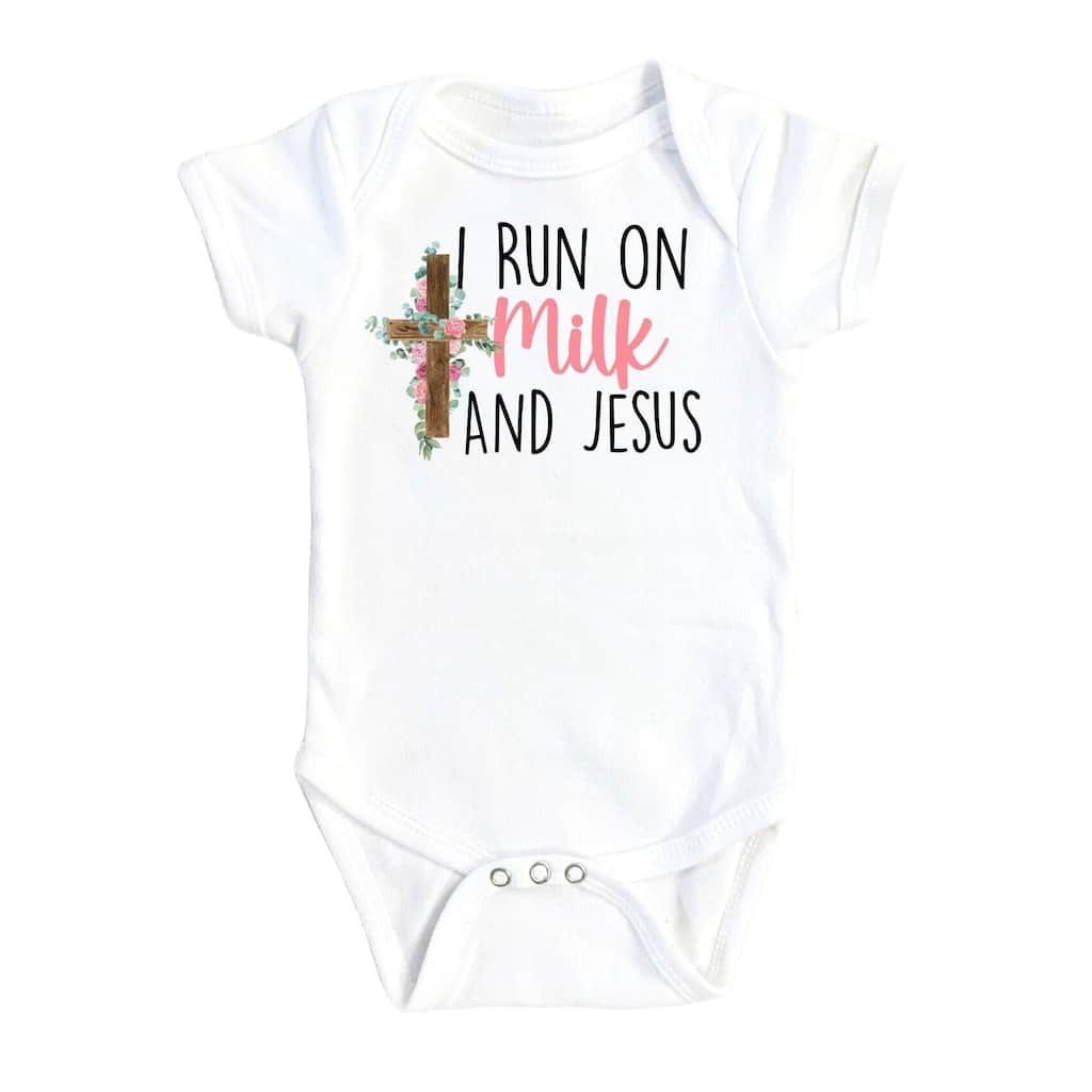 Jesus Milk Pink - Baby Boy Girl Clothes Infant Bodysuit Funny Cute Newborn