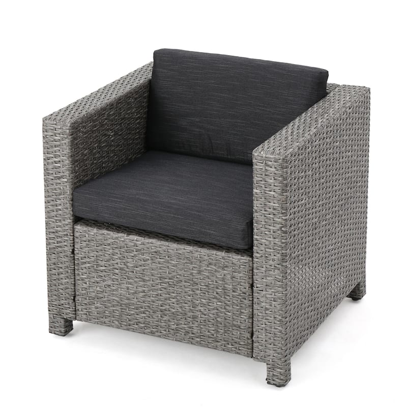 Puerta Outdoor 3-piece Wicker Seating Set with Cushions by Christopher Knight Home