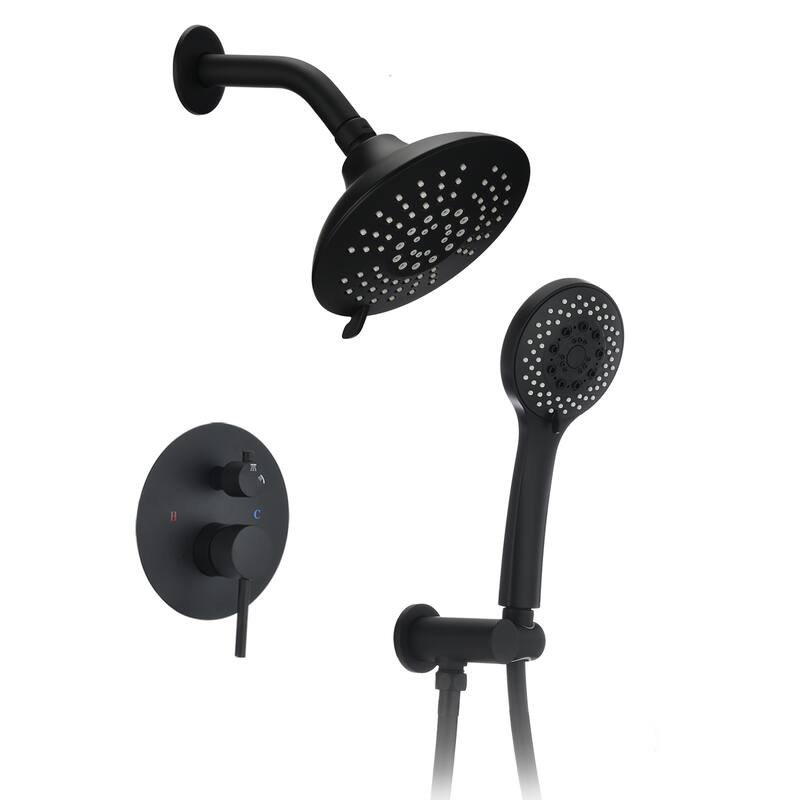 Proox 8 in Rainfall Shower Head with Handheld Shower Body Jet Shower Cambo - Matte Black