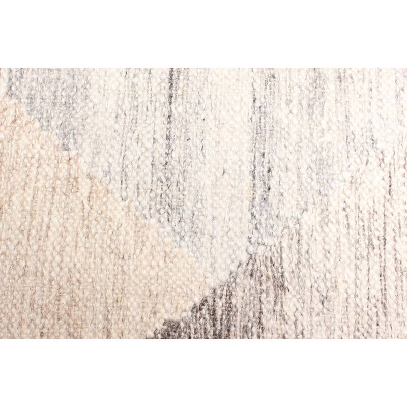 ECARPETGALLERY Flat-Weave Ankara FW Grey Wool Kilim - 5'1 x 7'6