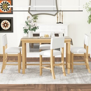 5-Piece Counter Height Dining Table Set with 4 Chairs - Bed Bath ...