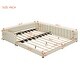 preview thumbnail 4 of 5, PU Queen Size and Twin XL Size Upholstered Platform Bed Mother & Child Bed,Beige