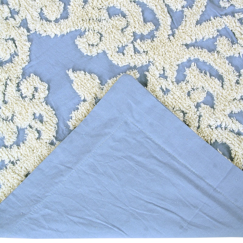 Better Trends Florence Bedspread or Optional Shams, Medallion Design, 100% Cotton Tufted