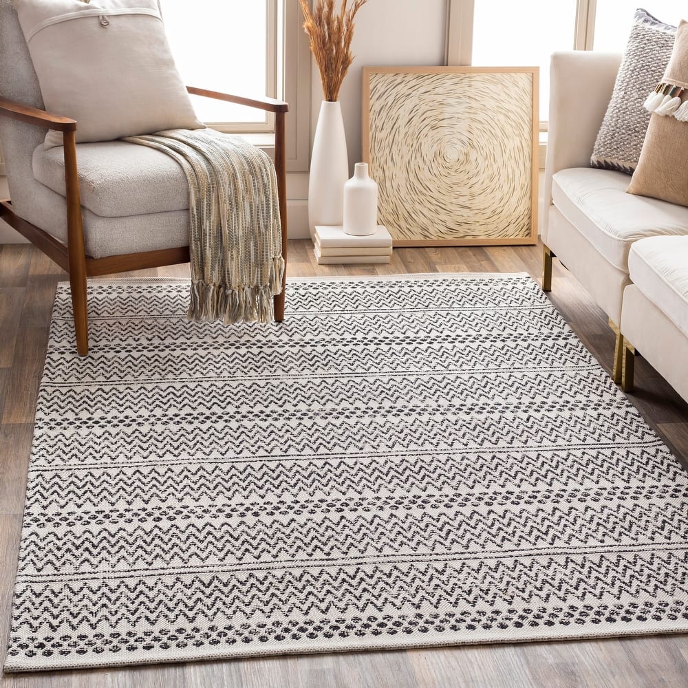 Livabliss Peggie Moroccan Chevron Cotton Area Rug