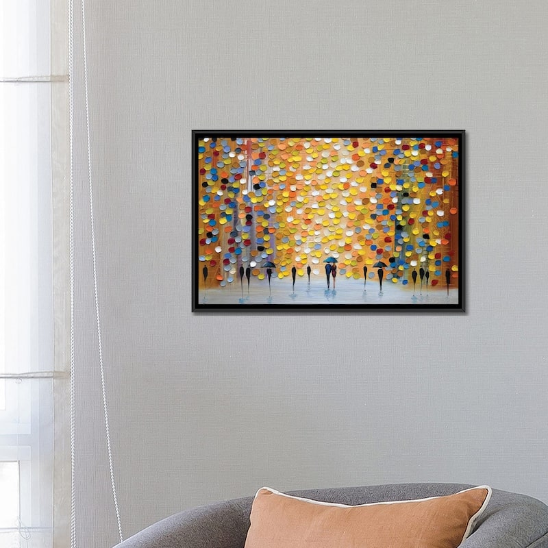 iCanvas "Lovely Rain" by Ekaterina Ermilkina Framed Canvas Print
