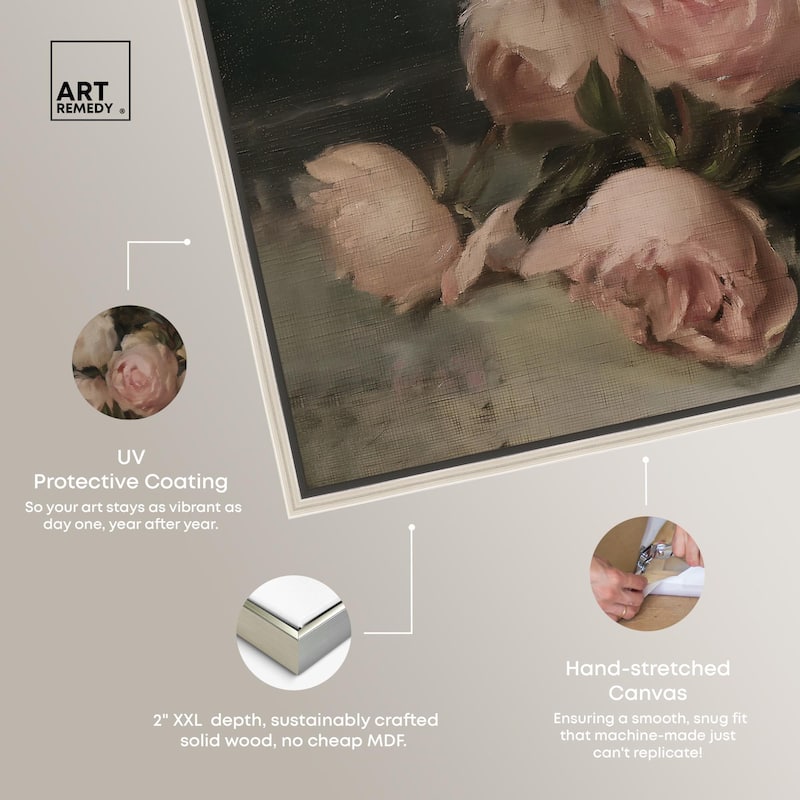 Roses in Shadow II Canvas by Art Remedy