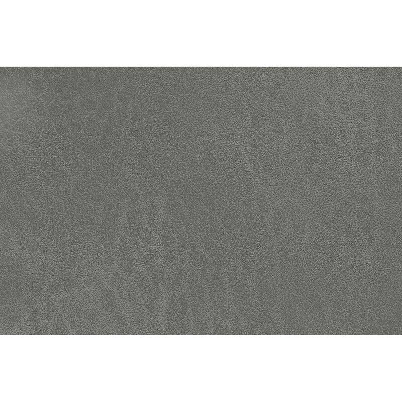 1pc Cocktail Ottoman Slate Gray Breathable Leatherette Tufted Nailhead Wooden Legs Living Room Furniture