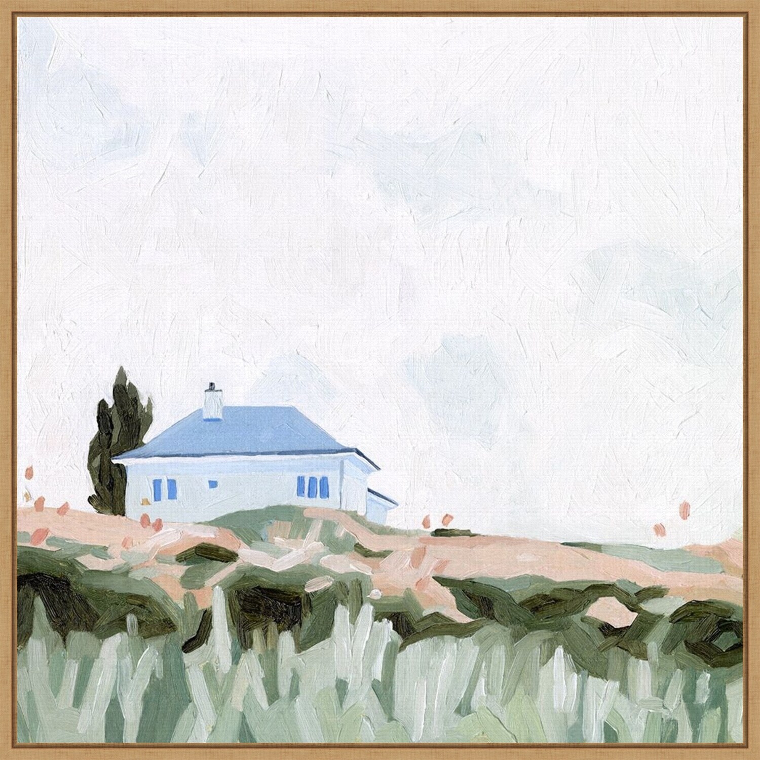 House on a Hill II by Emma Scarvey Framed Canvas Wall Art Print