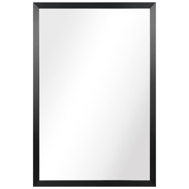 Contempo Stainless Steel Gold Wall Mirror - 20" x 30" - Brushed Black