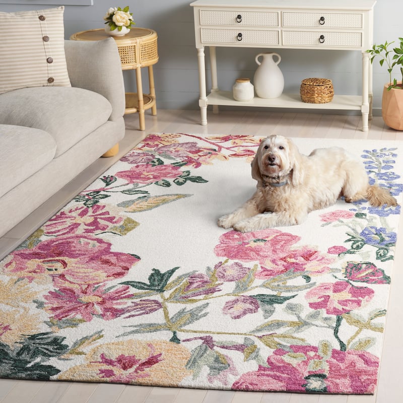SAFAVIEH Handmade Jardin Felismina Floral Wool Rug