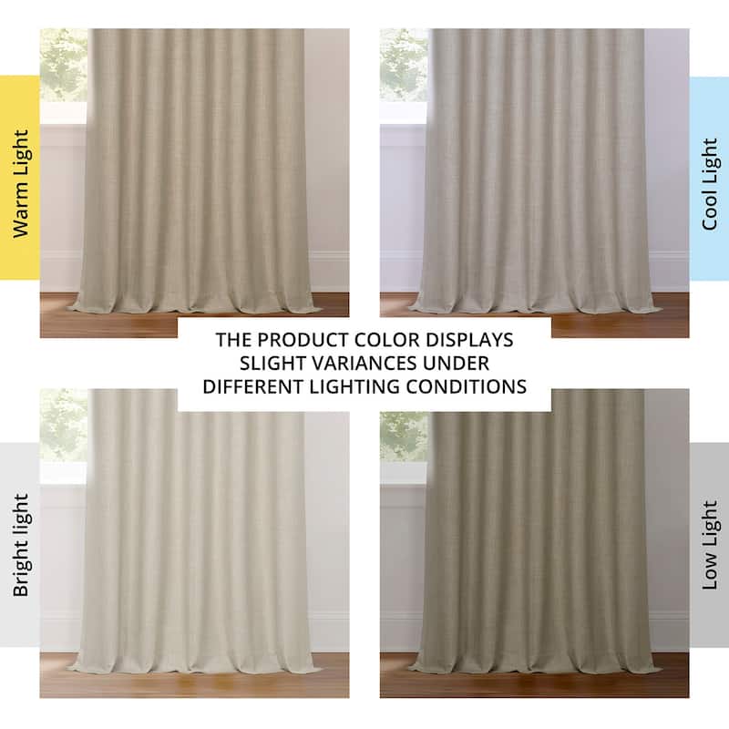 Exclusive Fabrics Solid Performance Linen Grommet Thermal Blackout Curtains for Bedroom & Living Room Curtains Single Panel