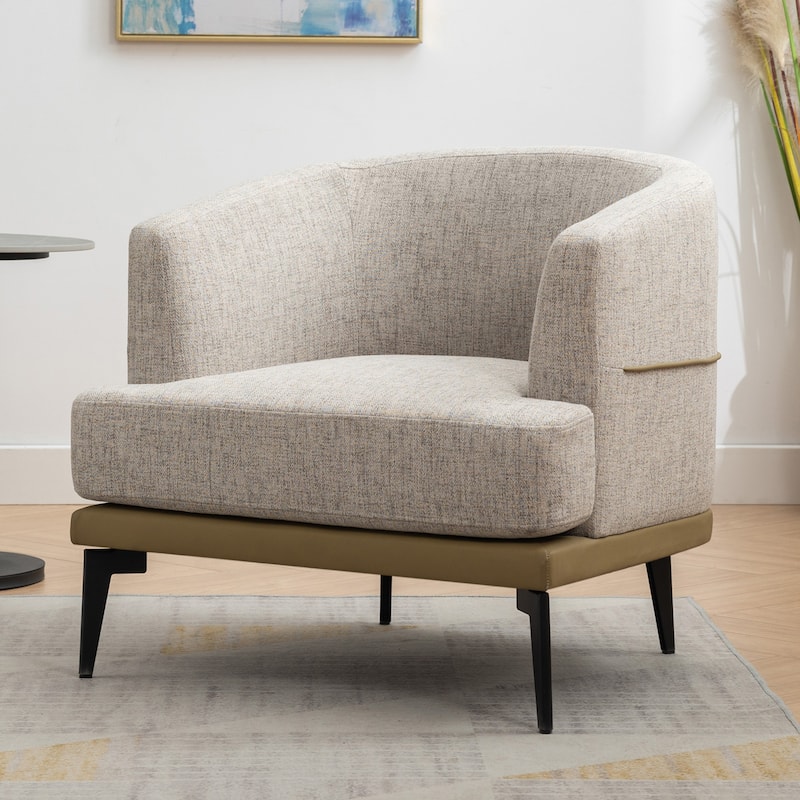 Lambskin Sherpa Upholstered Armless Accent Chair with Wooden Legs - 27.6 x 28.9 x 28.3 - Mustard