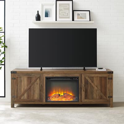Middlebrook 70-inch Barn Door Fireplace TV Stand