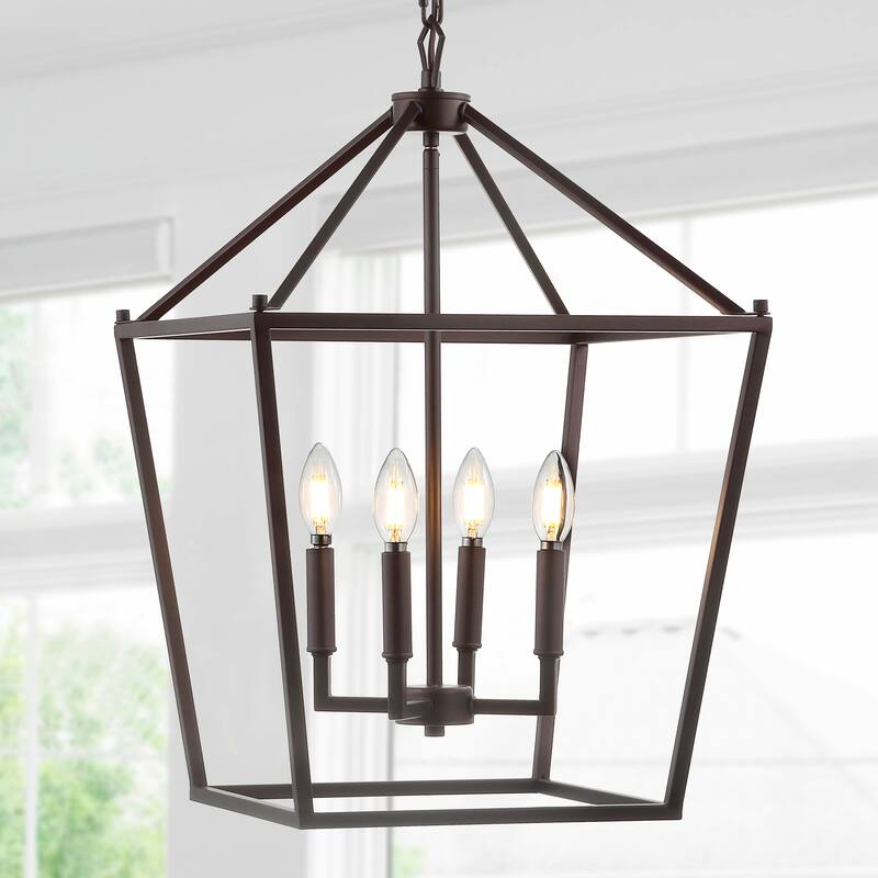 Marion Lantern Metal LED Pendant, by JONATHAN Y