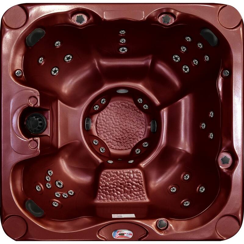 7-Person 40-Jet Premium Acrylic Bench Spa Standard Hot Tub with Ozonator and 5.5kW Heater