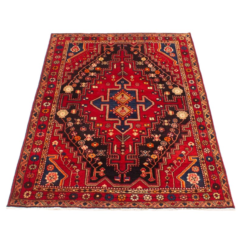 ECARPETGALLERY Hand-knotted Anatolian Vintage Red Wool Rug - 4'6 x 7'2