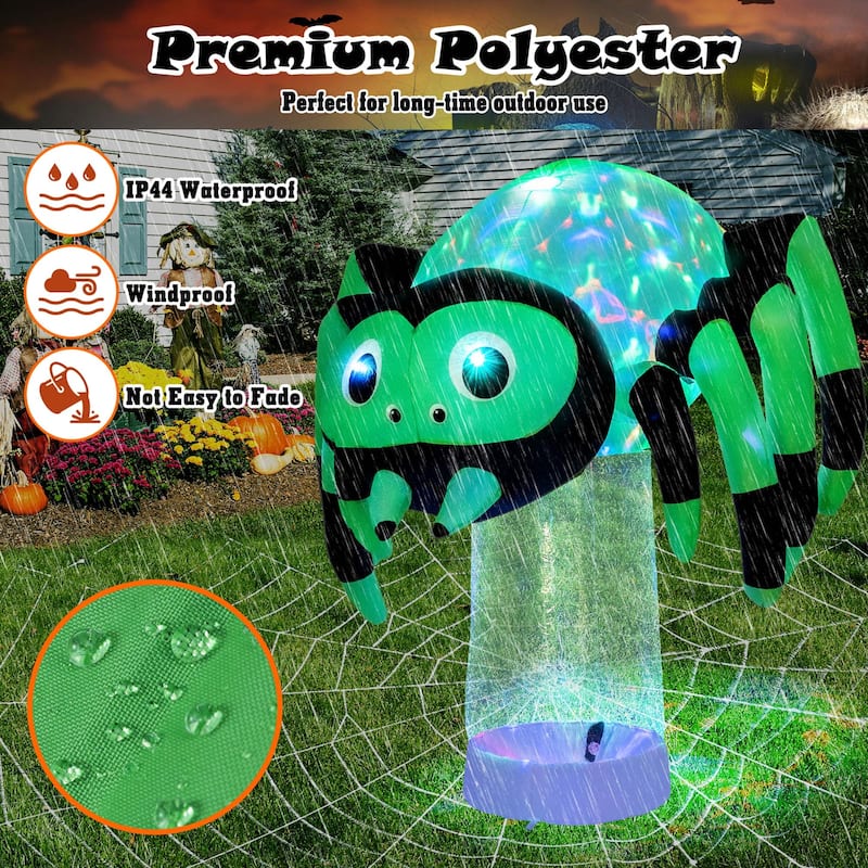Costway 6 ft Halloween Inflatable Spider Pre-Lit Floating Spider - See Details