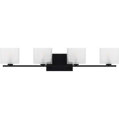 Westcap 4-Light Matte Black Bath Light