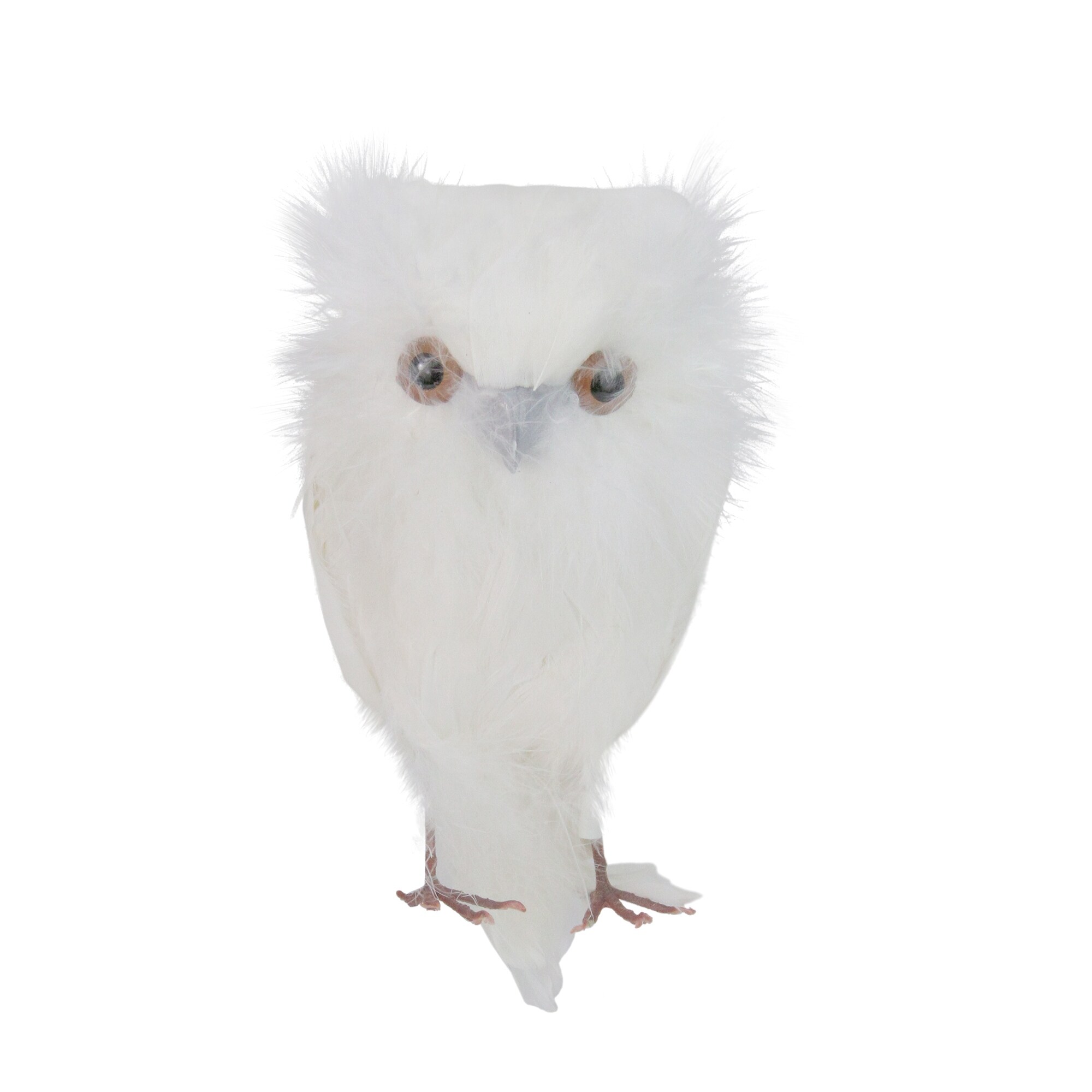 6 5 White Feathered Snow Owl Bird Figure N A