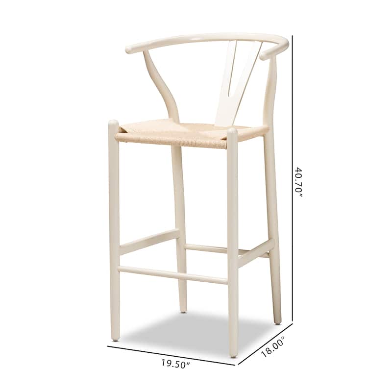 Paxton Modern & Contemporary 2-Piece Wood Bar Stool Set