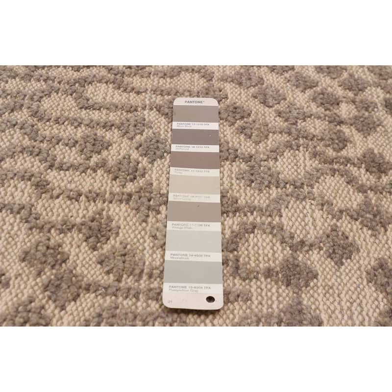 ECARPETGALLERY Hand-knotted Tangier Taupe Wool Rug - 9'10 x 13'4