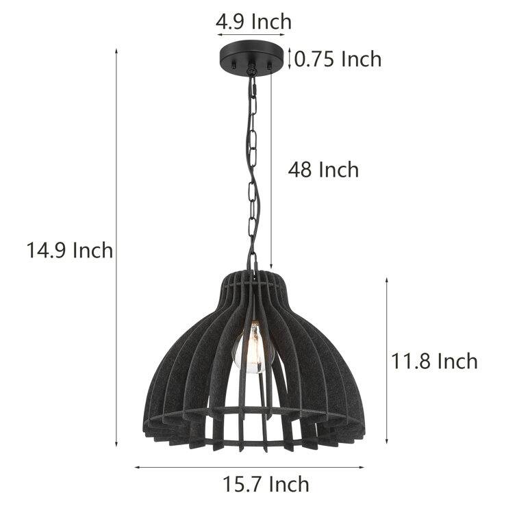 Acroma 1 - Light Kitchen Island Pendant with Felt lampshade - 1-light