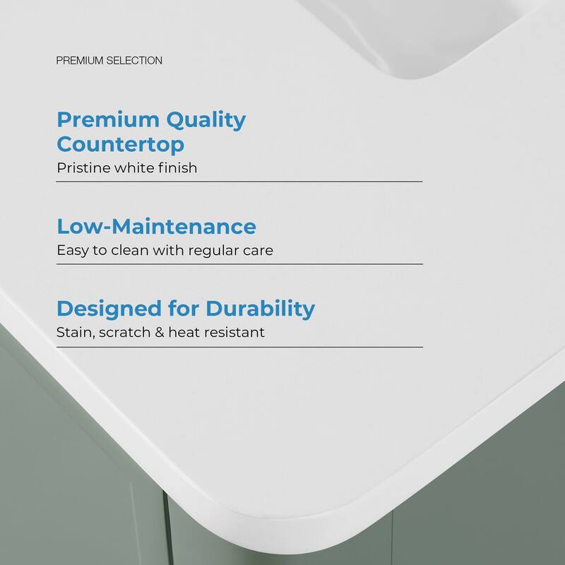 OVE Solas Bathroom Vanity with White Engineered Stone Top