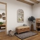 preview thumbnail 12 of 23, Brown Wood Farmhouse Eclectic Cushion Seat Storage Bench - 47 x 16 x 20