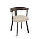 Option Cream Boucle Polyester/Brown Wood/Black Metal