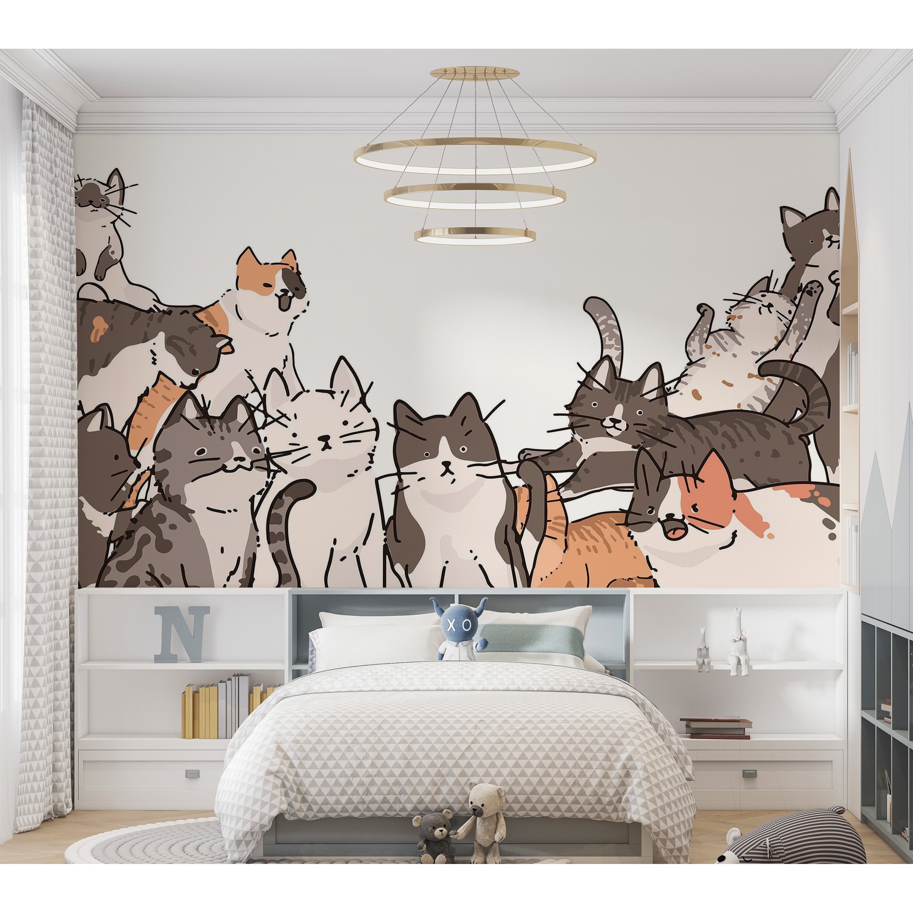 cat mural wallpaper