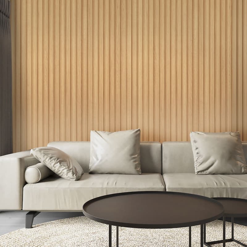 Art3d 96'' x 6'' Slat Wall Panels,WPC Acoustic Wall Paneling, 8pcs,32 sqft
