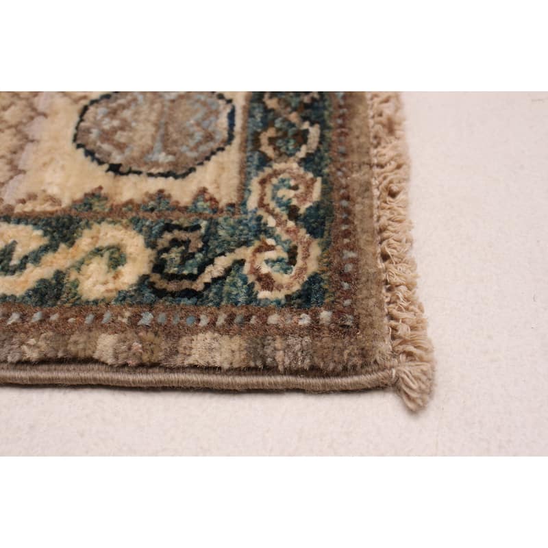 ECARPETGALLERY Hand-knotted Aryana Taupe Wool Rug - 2'8 x 8'4