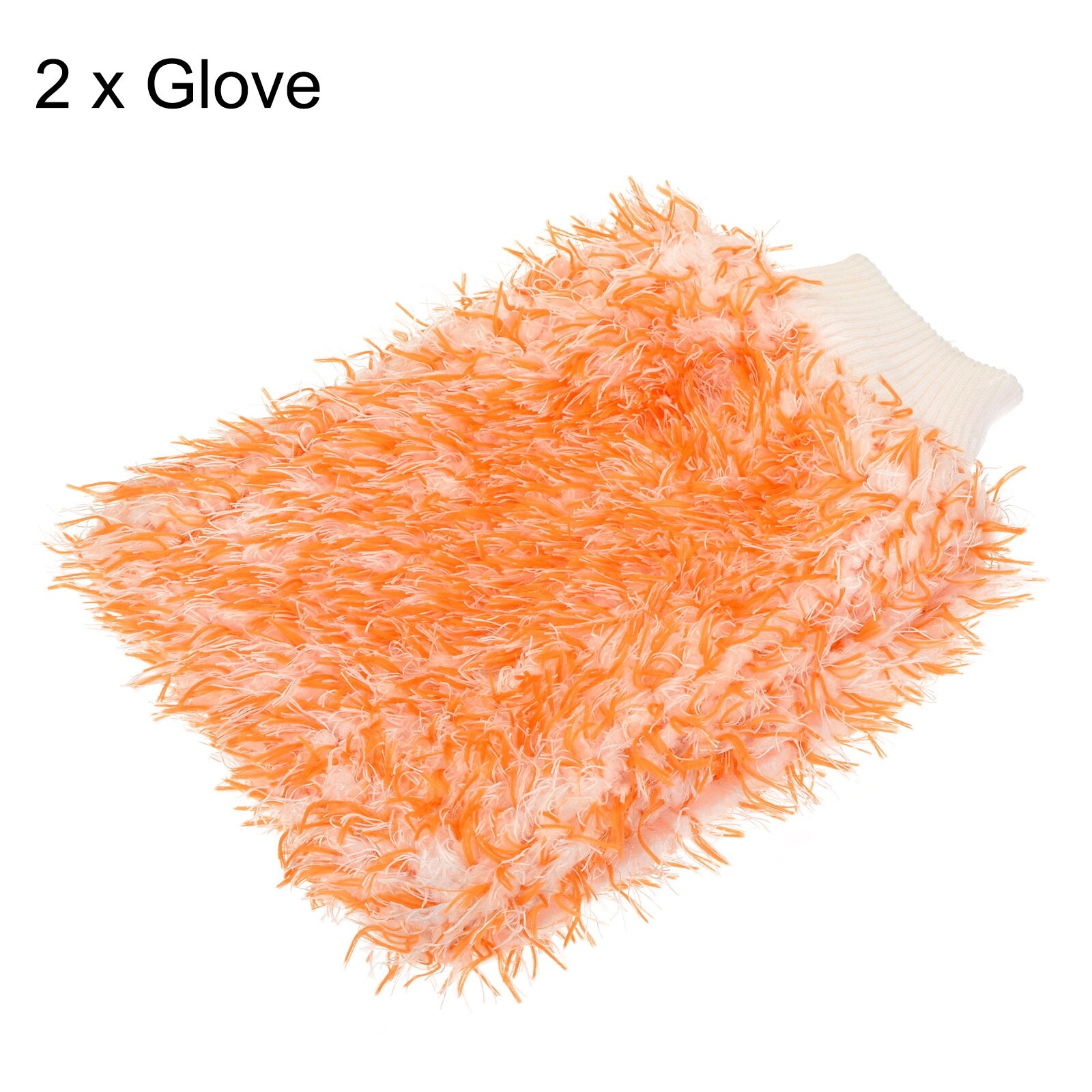 2Pcs Microfiber Wash Mitt Blend Dusting Gloves for House Cleaning