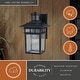 preview thumbnail 5 of 11, Ridge 6.5-in. W 1 Light Aluminum Black Motion Sensor Dusk to Dawn Outdoor Wall Lantern Clear Glass