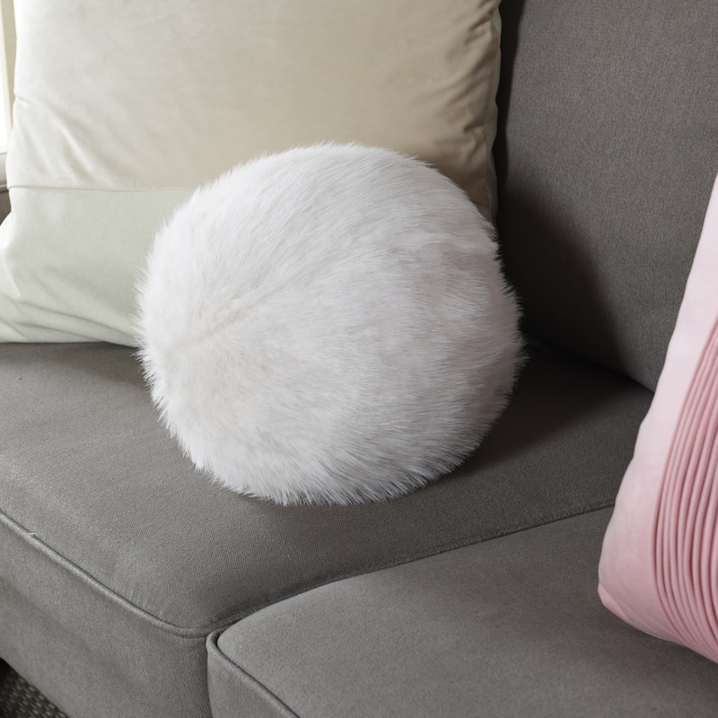 Dan Foley - Circle Throw Pillow with Feather Filling - 12" x 12"