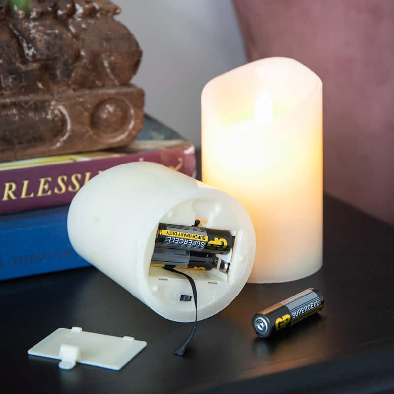 3 Piece Flickering LED Candles with Remote Timer