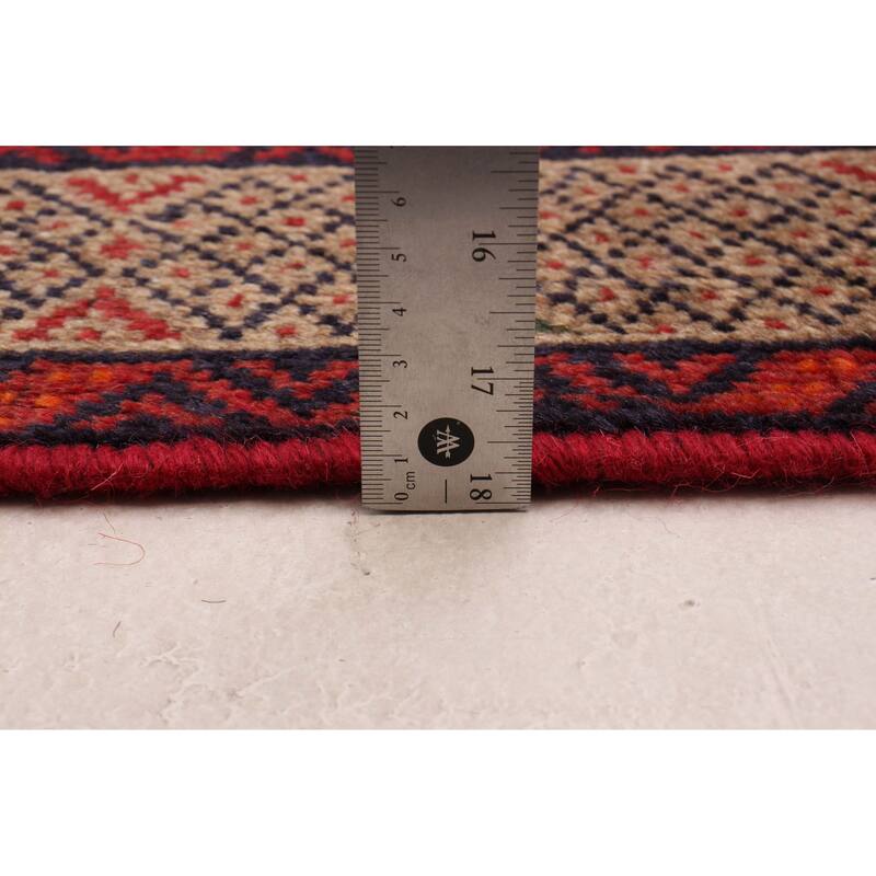 ECARPETGALLERY Hand-knotted Royal Baluch Tan Wool Rug - 3'2 x 6'2