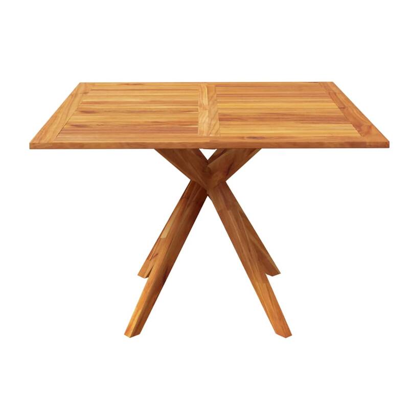 Patio Outdoor Dining Table, 43 Inch Square Natural Brown Acacia Wood - Natural Brown