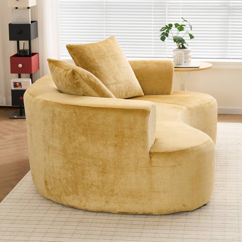 79.05" chenille sponge compression sofa, no assembly required